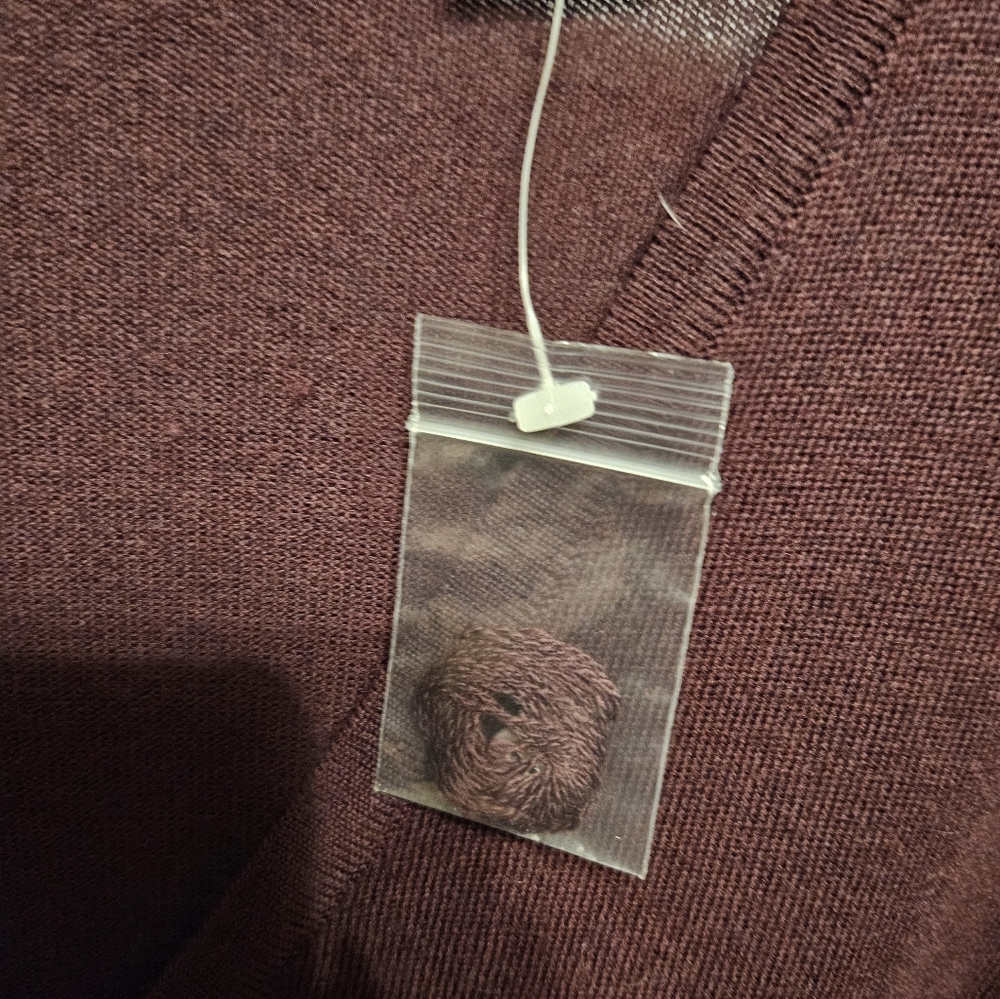#161 Apostrophe- Burgundy Button-up front Cardigan-sz.XL - Picture 7 of 7
